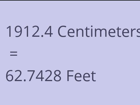 1912.4 CM TO FEET