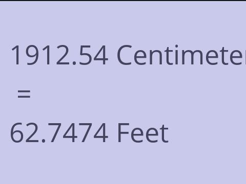 1912.54 CM TO FEET