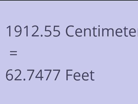 1912.55 CM TO FEET