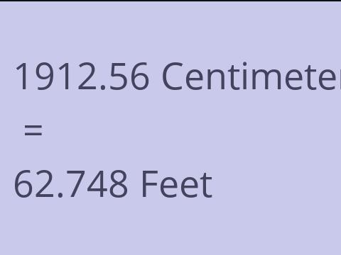 1912.56 CM TO FEET