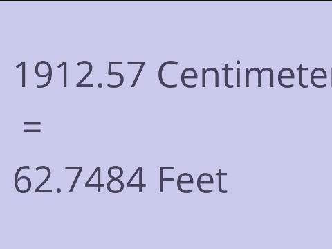 1912.57 CM TO FEET