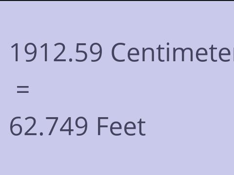 1912.59 CM TO FEET