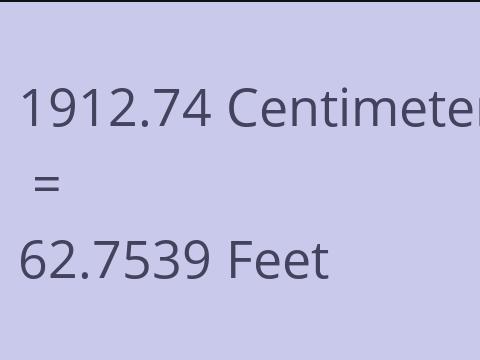 1912.74 CM TO FEET