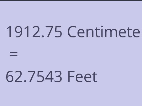 1912.75 CM TO FEET