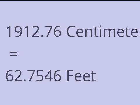 1912.76 CM TO FEET