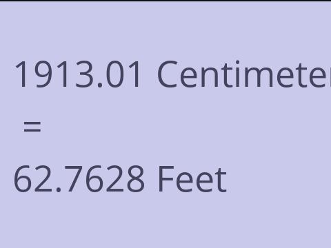 1913.01 CM TO FEET