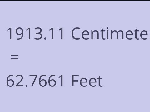 1913.11 CM TO FEET