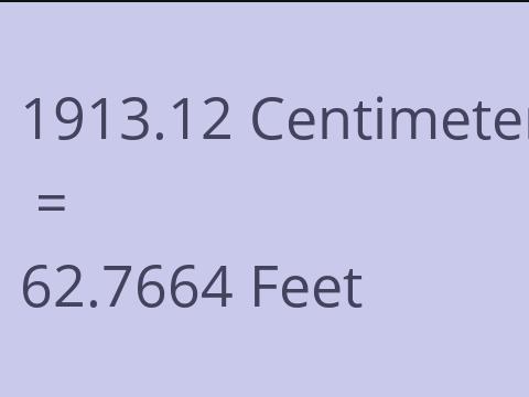 1913.12 CM TO FEET