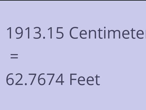 1913.15 CM TO FEET