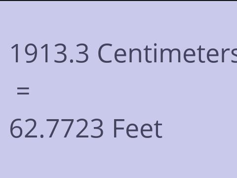 1913.3 CM TO FEET