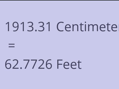 1913.31 CM TO FEET