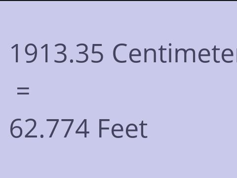 1913.35 CM TO FEET