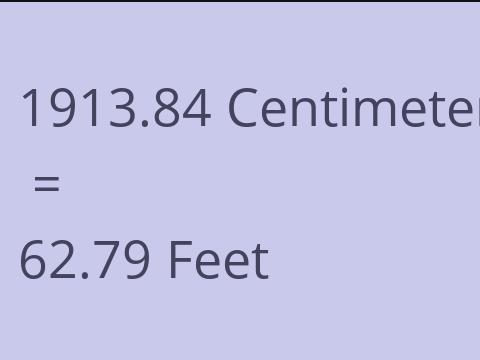 1913.84 CM TO FEET