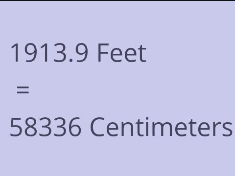 1913.9 FEET TO CM