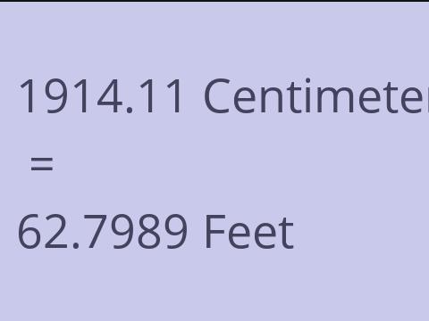 1914.11 CM TO FEET