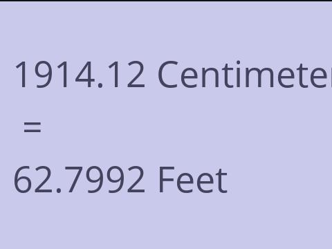 1914.12 CM TO FEET