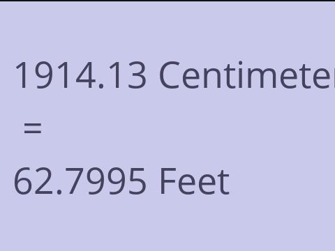 1914.13 CM TO FEET