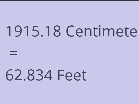 1915.18 CM TO FEET