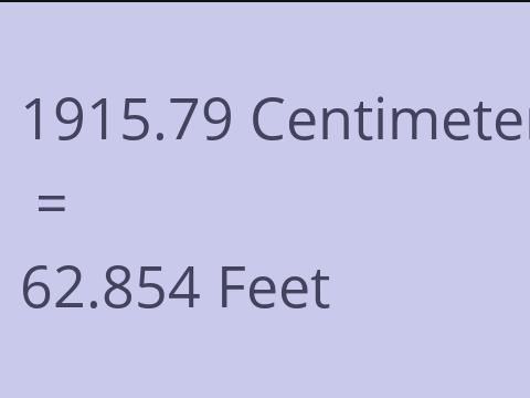 1915.79 CM TO FEET