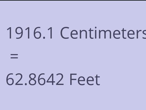 1916.1 CM TO FEET