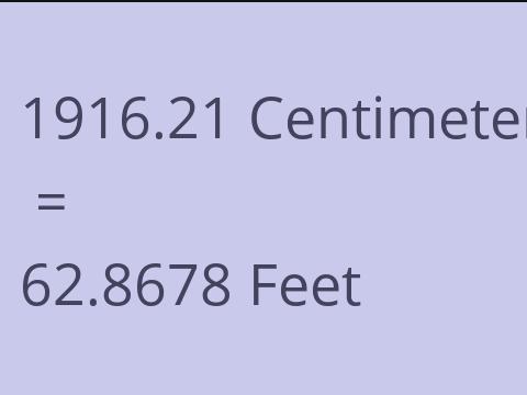 1916.21 CM TO FEET