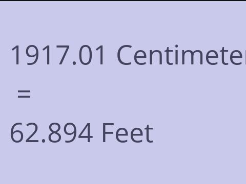 1917.01 CM TO FEET