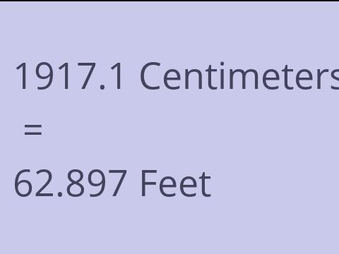 1917.1 CM TO FEET