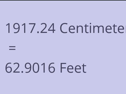 1917.24 CM TO FEET