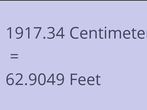 1917.34 CM TO FEET