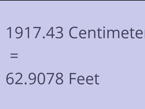 1917.43 CM TO FEET