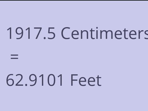 1917.5 CM TO FEET