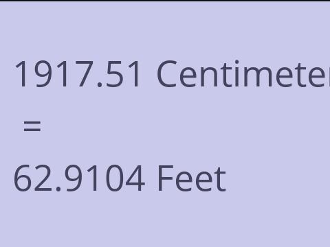 1917.51 CM TO FEET