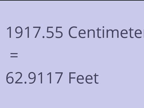 1917.55 CM TO FEET