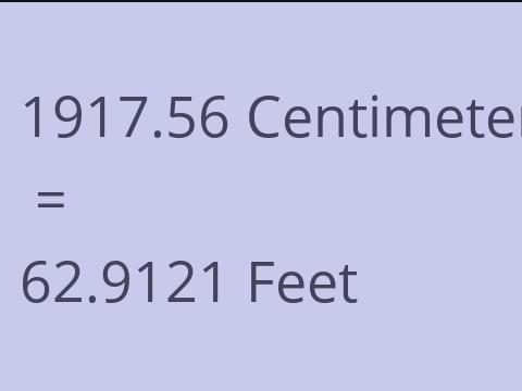 1917.56 CM TO FEET