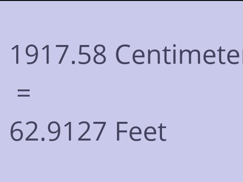 1917.58 CM TO FEET