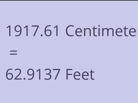 1917.61 CM TO FEET