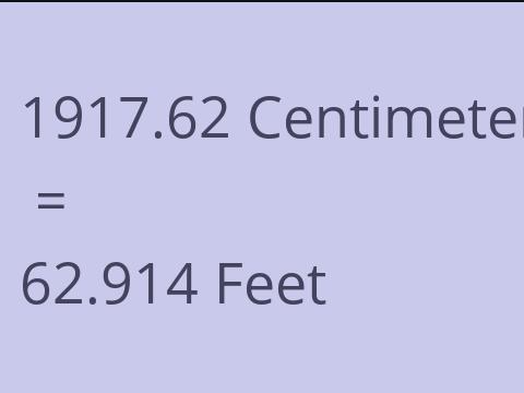 1917.62 CM TO FEET