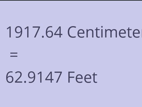 1917.64 CM TO FEET