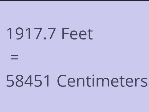 1917.7 FEET TO CM