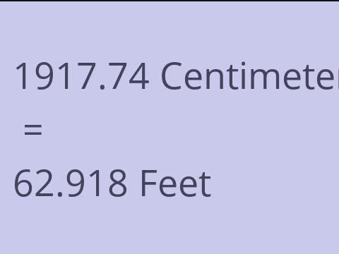 1917.74 CM TO FEET