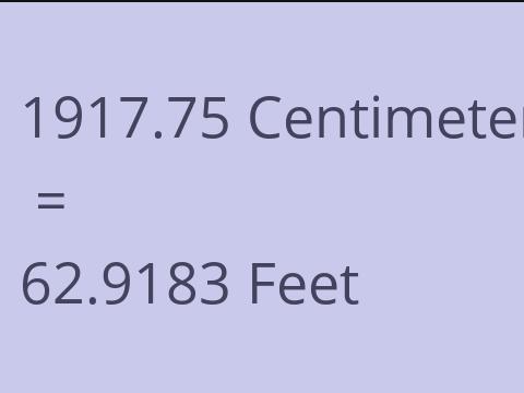 1917.75 CM TO FEET