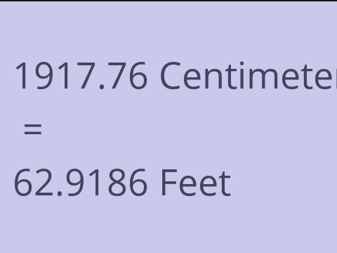 1917.76 CM TO FEET