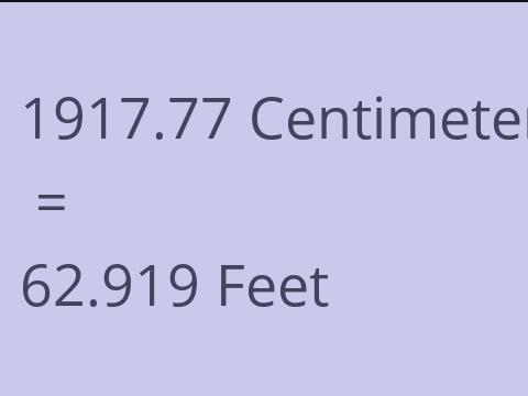 1917.77 CM TO FEET