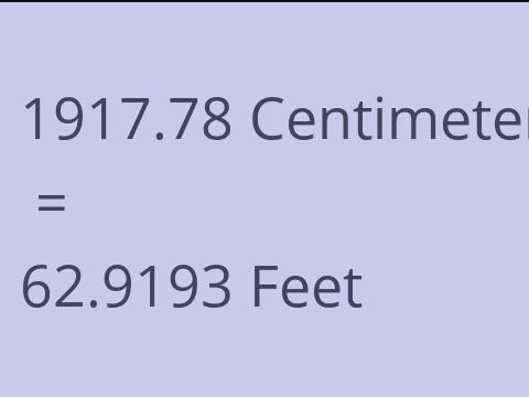 1917.78 CM TO FEET