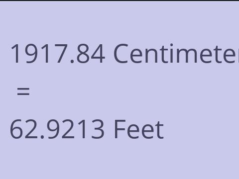 1917.84 CM TO FEET