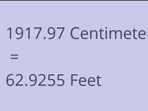 1917.97 CM TO FEET