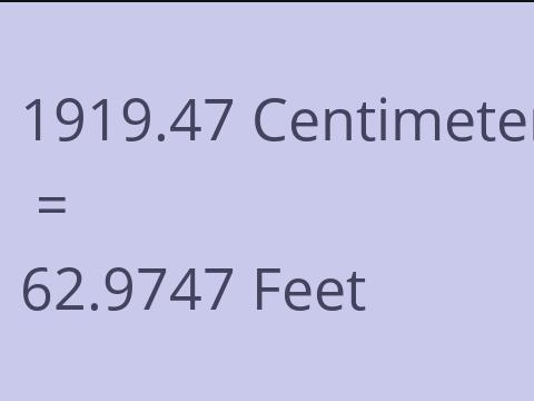 1919.47 CM TO FEET