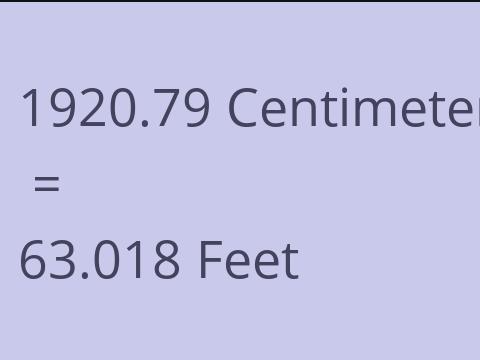 1920.79 CM TO FEET