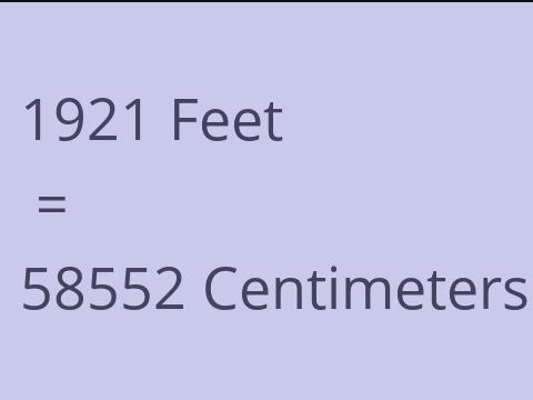 1921 FEET TO CM