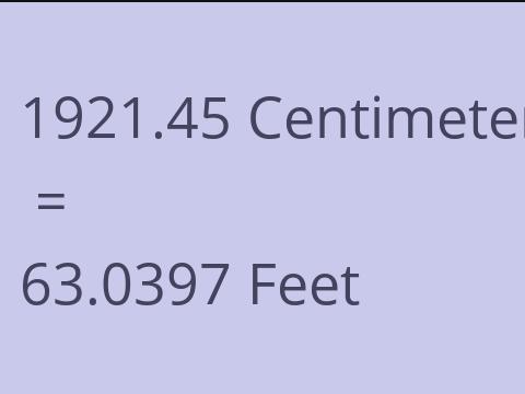 1921.45 CM TO FEET